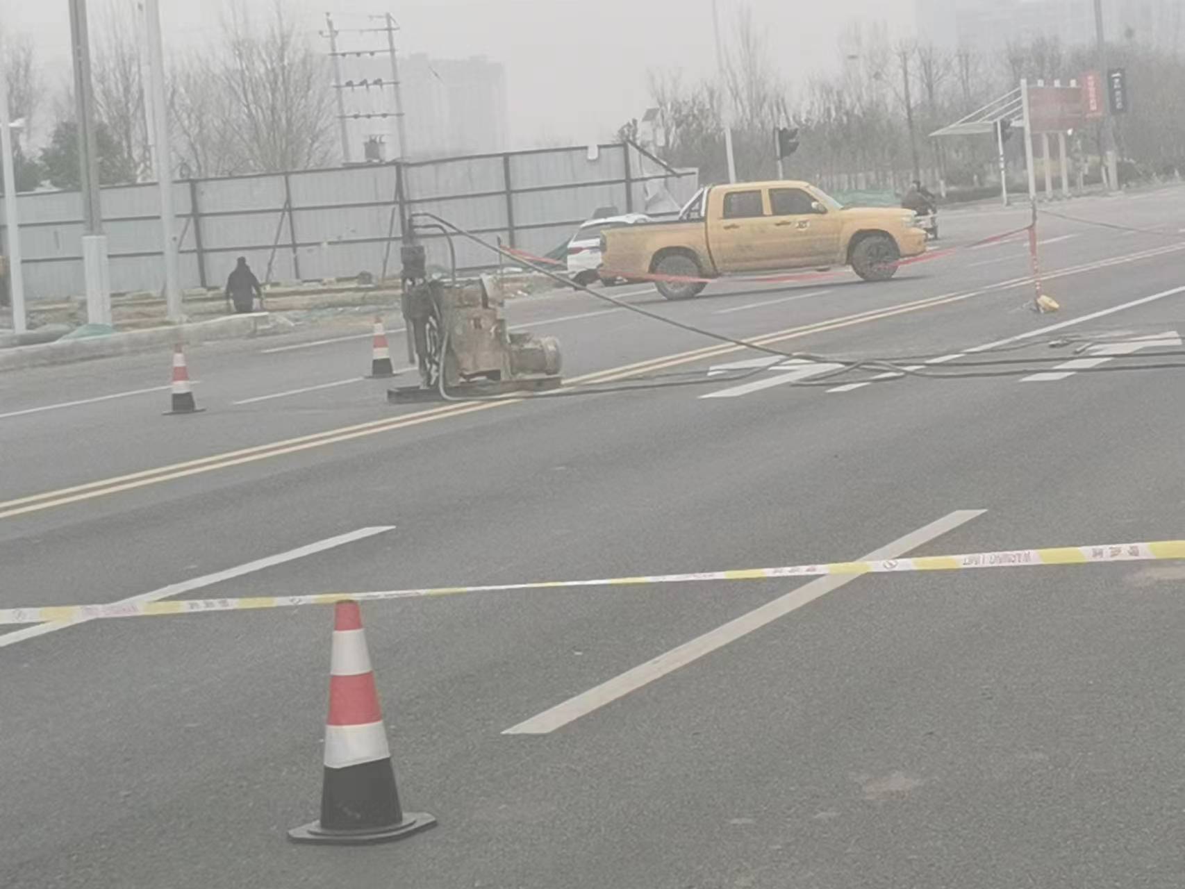 细水乡马路注浆